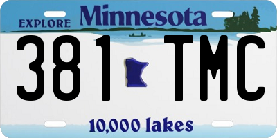 MN license plate 381TMC