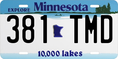 MN license plate 381TMD