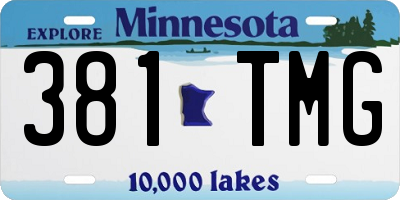 MN license plate 381TMG