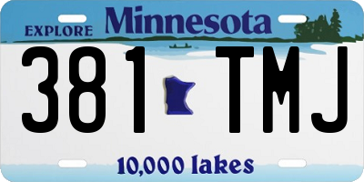 MN license plate 381TMJ