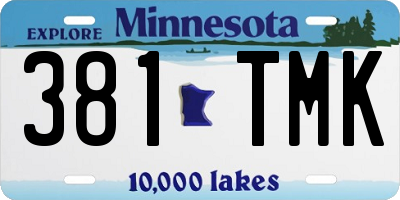 MN license plate 381TMK