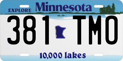 MN license plate 381TMO