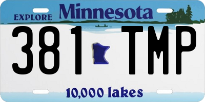 MN license plate 381TMP