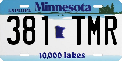 MN license plate 381TMR