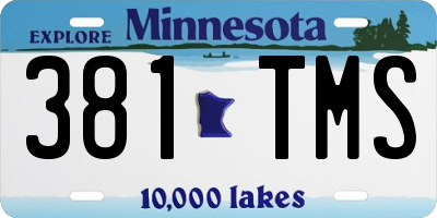 MN license plate 381TMS