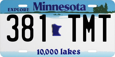 MN license plate 381TMT