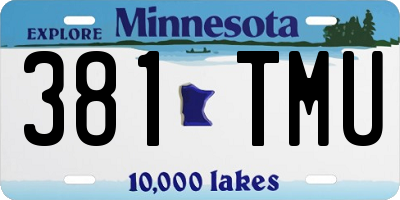 MN license plate 381TMU