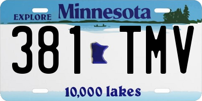 MN license plate 381TMV