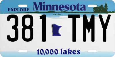 MN license plate 381TMY