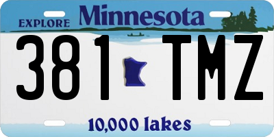 MN license plate 381TMZ