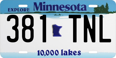 MN license plate 381TNL