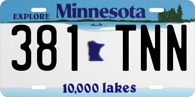 MN license plate 381TNN