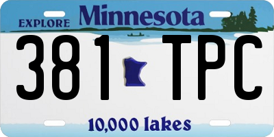 MN license plate 381TPC
