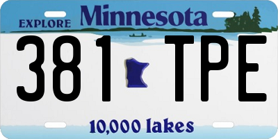 MN license plate 381TPE