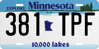 MN license plate 381TPF