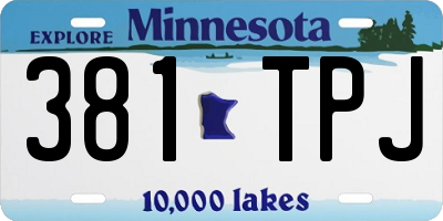 MN license plate 381TPJ