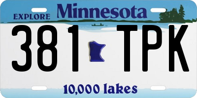 MN license plate 381TPK