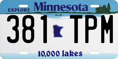 MN license plate 381TPM