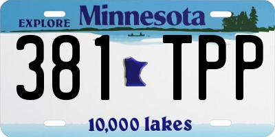 MN license plate 381TPP