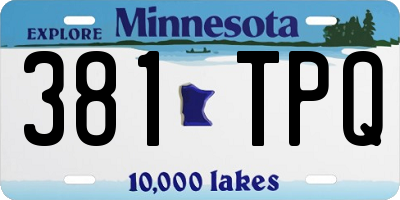 MN license plate 381TPQ