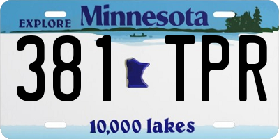 MN license plate 381TPR
