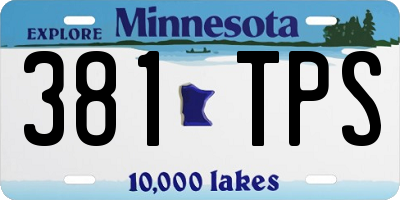 MN license plate 381TPS