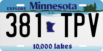 MN license plate 381TPV