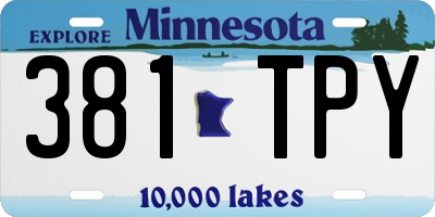 MN license plate 381TPY