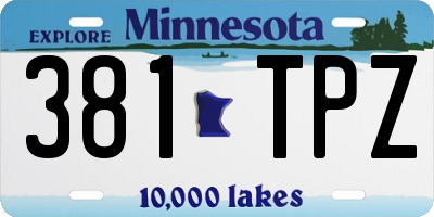 MN license plate 381TPZ