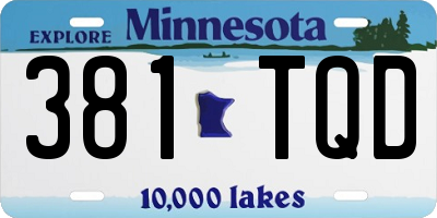 MN license plate 381TQD