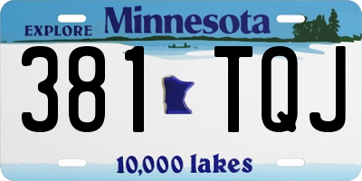 MN license plate 381TQJ