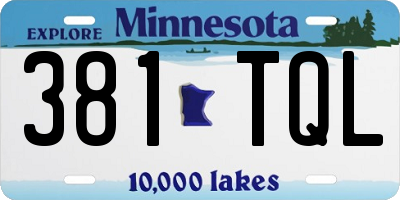 MN license plate 381TQL