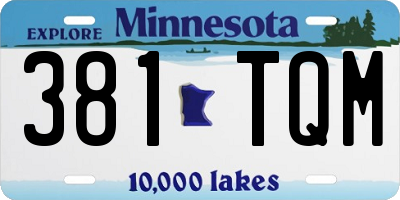 MN license plate 381TQM