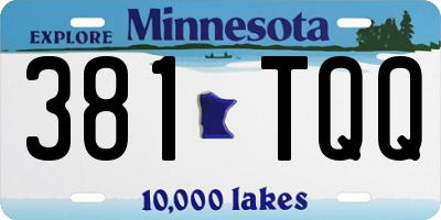 MN license plate 381TQQ