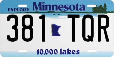 MN license plate 381TQR