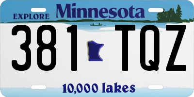 MN license plate 381TQZ