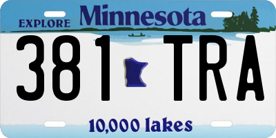 MN license plate 381TRA