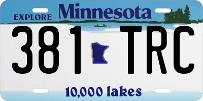 MN license plate 381TRC