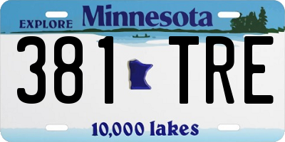 MN license plate 381TRE