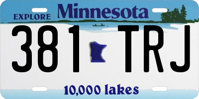 MN license plate 381TRJ