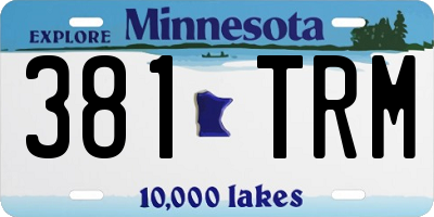 MN license plate 381TRM