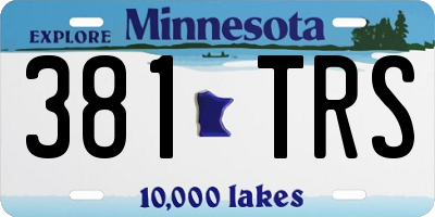 MN license plate 381TRS