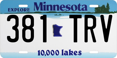 MN license plate 381TRV