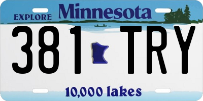 MN license plate 381TRY