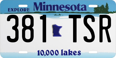 MN license plate 381TSR