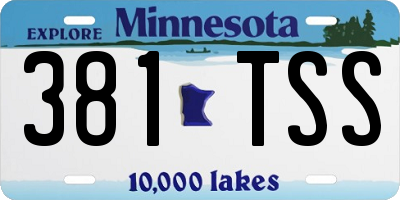 MN license plate 381TSS
