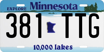 MN license plate 381TTG