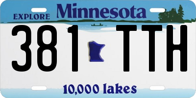 MN license plate 381TTH