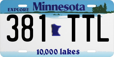 MN license plate 381TTL