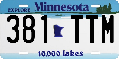 MN license plate 381TTM